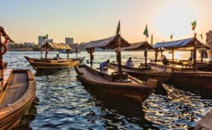 Abra boating in Dubai