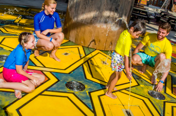 Cannon point is one of the kids attraction in Yas Waterworld