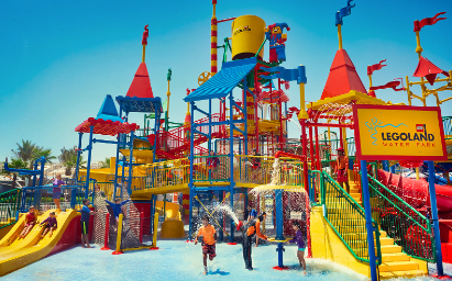 A view of kids enjoying water ride