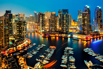 A night view of Dubai Mariana 