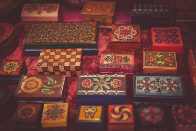 Decorative wooden boxes