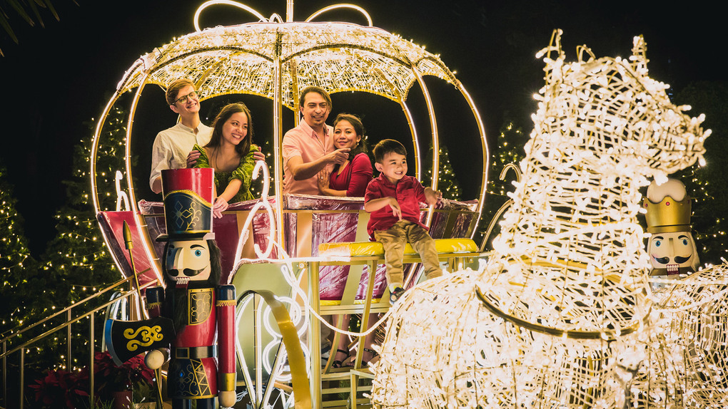 Marriage Carriage at Santa meet and greet at Gardens by Bay