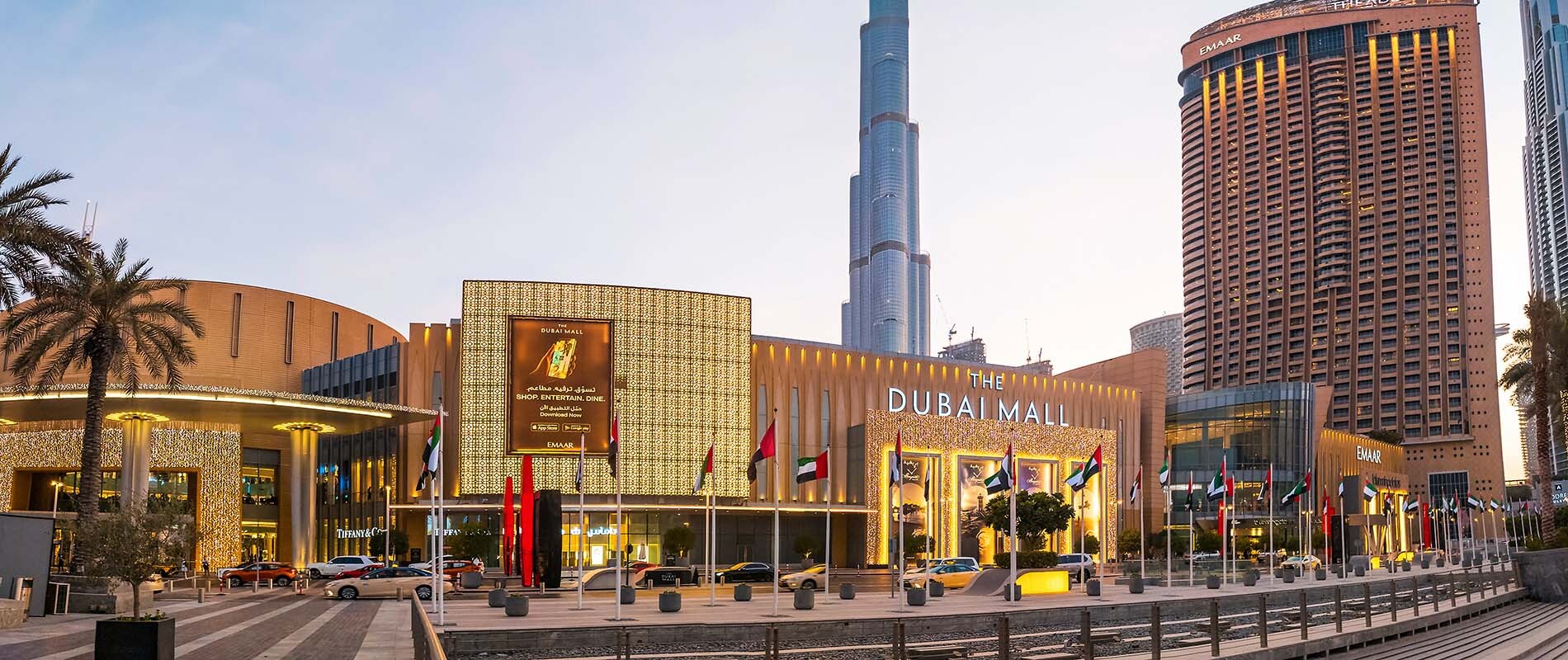 Dubai Mall is near Burj Khalifa and it is a vibrant space with thousands of stores and hundreds of activities
