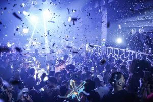 Parties at Oxygene Club blue